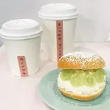 レアチーズクリームとフレッシュフルーツのミニサンドとドリンクのセット（Mirow -サンドイッチとお菓子とお飲みもの-）
