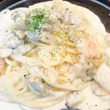 魚介のクリームスパゲッティ！（Bistro和）