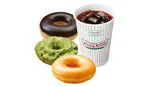 【3コンボ】コーヒー(ホット/アイス)+おすすめドーナツ3種（クリスピー・クリーム・ドーナツ キャナルシティ博多店）