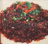 鶏肉とXOソース黒チャーハン（中国料理 上海）