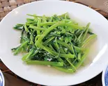 空芯菜炒め Water Spinach Stir-Fry（中国ラーメン揚州商人 新横浜店）