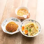 サバ濃厚鶏つけ麺+半やきめし（元祖 吉田商店）