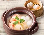3種海鮮のおかゆ＆2種点心セット（店内炊き上げ おかゆ専門店 粥餐庁(かゆさんちん) KITTE博多店）