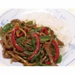 青椒牛肉絲飯（萬福来 赤塚店）