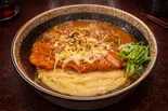 #炙りチーズカツカレー釜玉（出汁うどん彩 IRODORI）