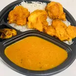 フライチキンカレーライスセット【パラタ ロティ付き(With parata roti)】Fried chicken curry rice set（INDIAN CURRY MASALA GHAR）