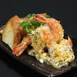 鉄板で仕上げるエビのタルタルソース(鉄板焼き Shin.)