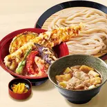 【満腹久セット】肉つけ汁うどん・穴子天丼（久兵衛屋 みずほ台店）