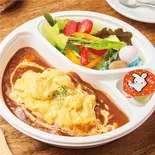 フランスうずらの贅沢オムライスデミグラスソースお子様サイズ（うずら専門カフェ「うずら屋」）