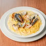 海の幸のクリームスパゲッティ（パスタmama 曳舟店）