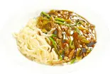 豚肉とナスしょうゆあんかけ麺(猪肉尖椒茄子打卤面)（四季香上野店）