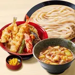 【満腹久セット】旨辛肉つけ汁うどん・上鱚天丼（久兵衛屋 南与野店）