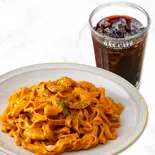 【ドリンク付き ランチセット】濃厚海老のトマトクリームパスタ Rich Shrimp Tomato Cream Pasta（MAXCAFE 博多中洲店）