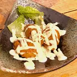 鶏のつくね照焼きマヨソースがけ(3個入り)（餃子工房 ちびすけ 東心斎橋店）