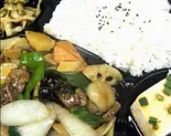 お弁当 牛肉のカキソース炒め（中華料理 点心楼台北博多駅南店）