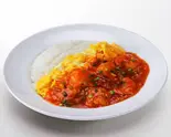 エビチリと玉子の二色飯 Two-color rice with shrimp and egg（上海イーエックス 葛西店）