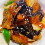 茄子と豚肉の醬油炒め（中華食府金悦）