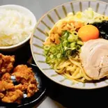 黄金の油そば カラアゲ3個ごはん150gセット(【超美味でも980円】まぜぬなら まぜてみせよう まぜ麺屋 堺店)