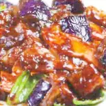 ナスの中華味噌炒め(けいぐん飯店)