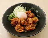 F-1119】特製甘だれ唐揚げ半熟玉子丼(濃厚鶏白湯つけ麺 どっかん 西中島南方駅前店)