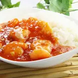 プリプリ海老チリ丼（福餃子）