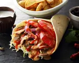 『やみつきビーフ』ケバブ トルティーヤロール【ポテト付き】（Mrs Istanbul Kebab Delivery 高宮1丁目2号店）