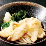 鶏天ぶっかけうどん【深夜】（名物！出汁の効いたカレーうどん 土佐堀 亀一）