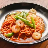 海老とグリーンアスパラ（pasta家 納屋橋colors366店）