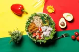 【高タンパク】サマー・ベジカレーサラダボウル【High Protein】Summer Veggie Curry Salad Bowl（チョップドサラダ専門店 フィットグリーン 新宿 Chopped Salad FitGreen Shinjuku）