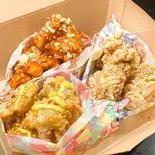 コリアンチキン3種食べ比べセット,（隠れ家コリアンダイニングSASSYU）