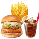 【セット】えびカレーバーガー Shrimp Cutlet Curry Burger Set（ゼッテリア ZETTERIA 福岡新天町店）