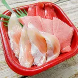 本マグロトロサーモン丼 Bluefin Tuna + Fatty Salmon Rice Bowl（大漁丼家 新宿西落合店）