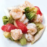 エビと野菜の黒コショウ炒め【黑胡椒虾仁炒野菜】(中華料理 聚楽園)
