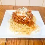 ミートソースパスタ（中洲バーガー(中洲ホルモンセンター)）