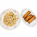 五目炒飯+春巻きセット（中華料理 渤海飯店）