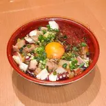 かんぱち×たこユッケ丼（鳥八 下丸子店）
