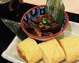 鶏ガラ出汁のだし巻きと牛スジの煮込み膳（炭火串焼 真心庵）