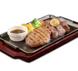 くにカットステーキ(150g)&ビーフハンバーグ(150g)(ステーキくに 新小岩店)