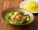ビーガンほうれん草カレー＆ライス Vegan Spinach Tofu Curry with Rice（ニュースタイルトーキョーカレー SIAM'S KITCHEN）