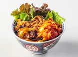 牛ホルモンキムチ丼(ゴツ盛り牛カルビ丼 重兵衛 十三店)