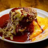 デミグラスハンバーグチーズオムライス Demi-glace  Cheese Hamburger Omelette Rice（【カラダが喜ぶオムライスCafe】Egg House～出屋敷店～）
