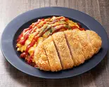 チキンオムライス&ロースかつ Chicken Omelette Rice with Pork Loin Cutlet(チキンライス大和屋)