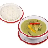 グリーンカレーセット(ライス付き) Green Curry Set(with Rice)(アジアンネパール料理 パナス)