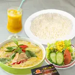 グリーンカレーセット Green Curry Set（MOTHER PALACE インド料理）
