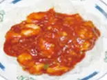 【575】芝エビチリあんかけご飯 大盛り（客来香）