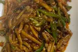鱼香肉丝 豚肉細切りと野菜の四川風炒め（上海苑）