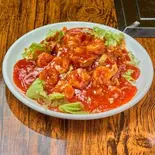 エビチリ(ジンギスカンラムモモ焼き)
