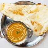 チキンカレーとプレーンナンセット Chicken curry ＆ Plane Nan set（バッティ）