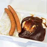 ハンバーグ+ロングソーセージ（呑み処酒場塾）