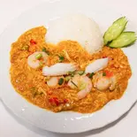 パッポンカリーラードカオStir Fried Seafood with Yellow Curry on Rice☆タイセレクト認定レストラン☆（アジアンタワン168 カレッタ汐留店）